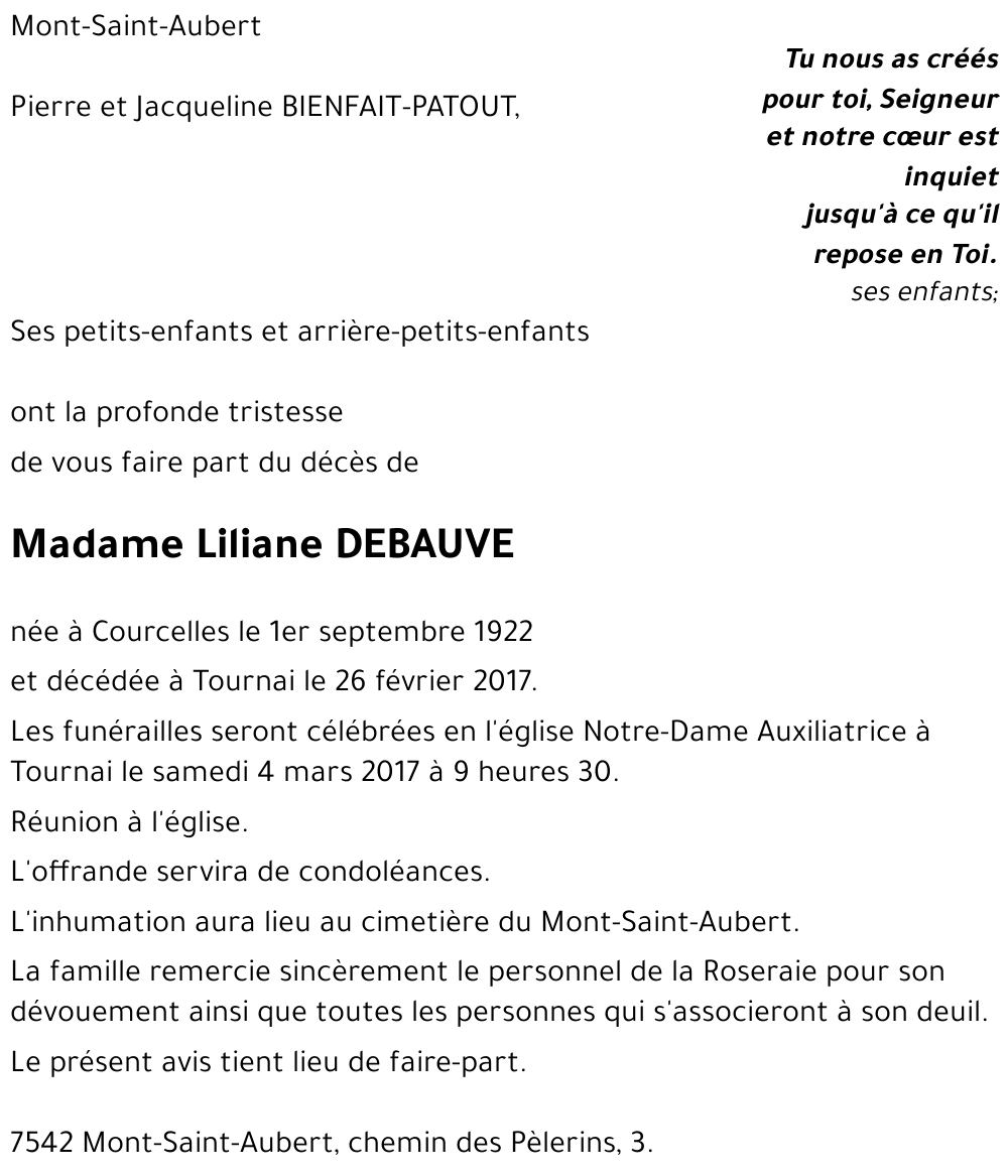 Liliane DEBAUVE