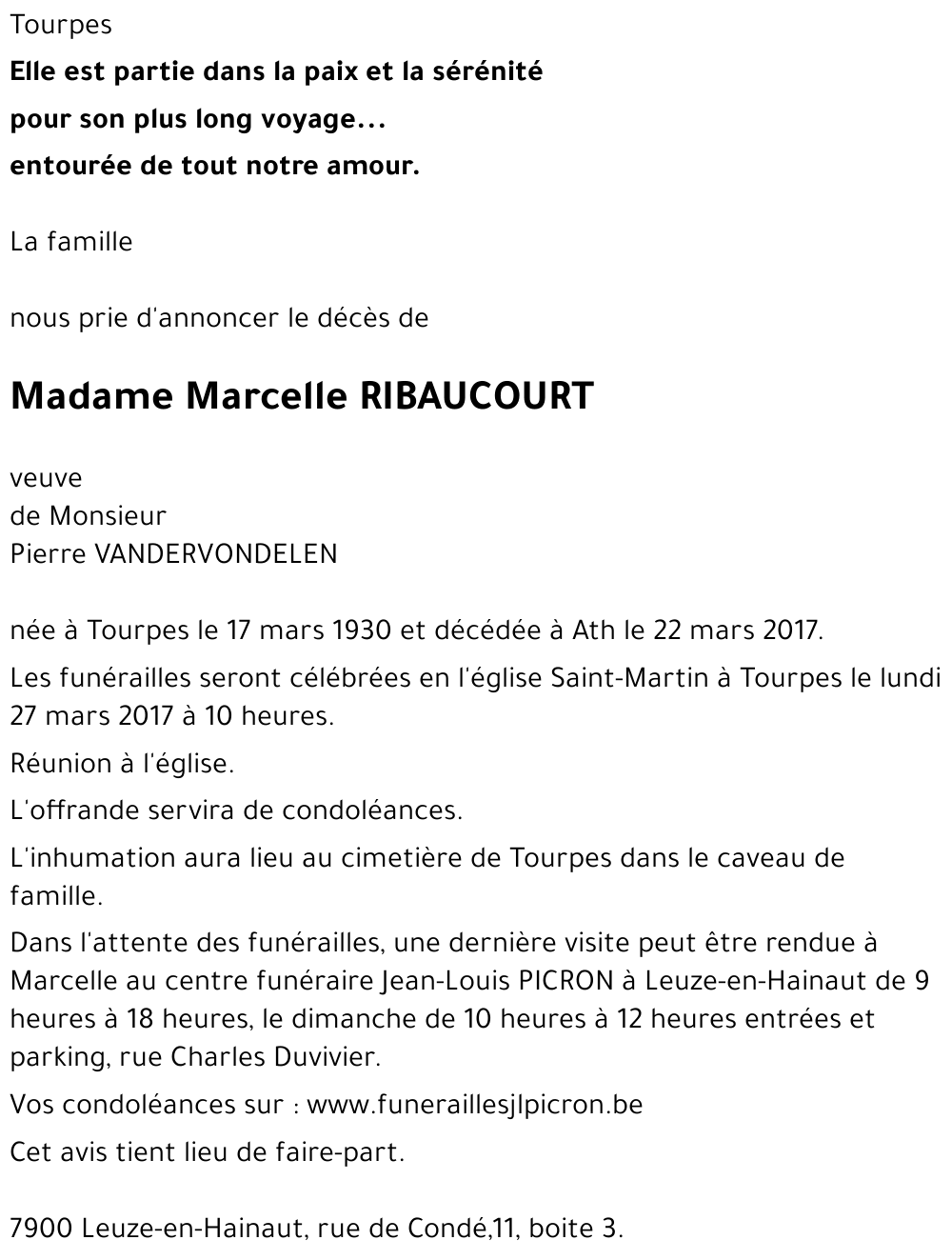 Marcelle RIBAUCOURT