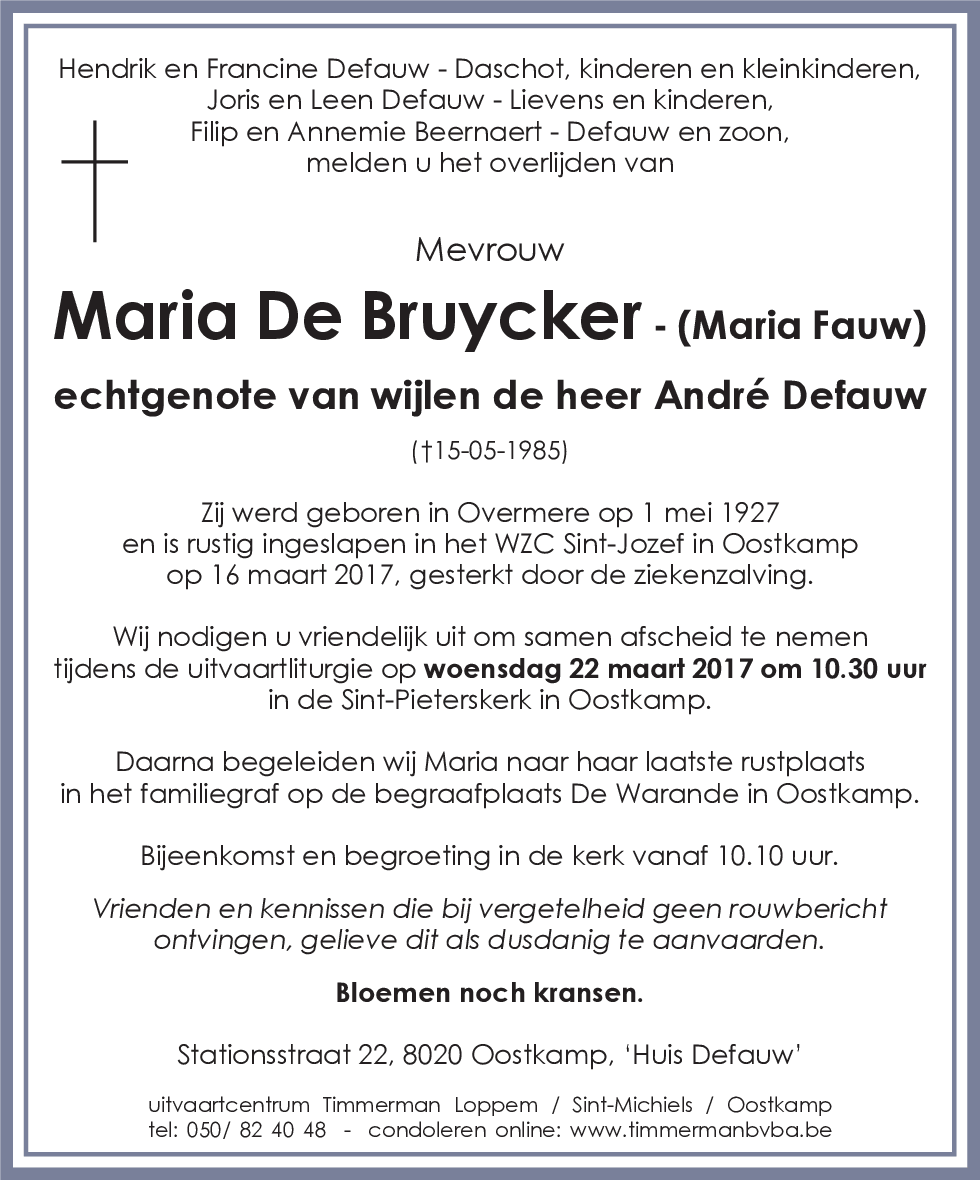 Maria De Bruycker