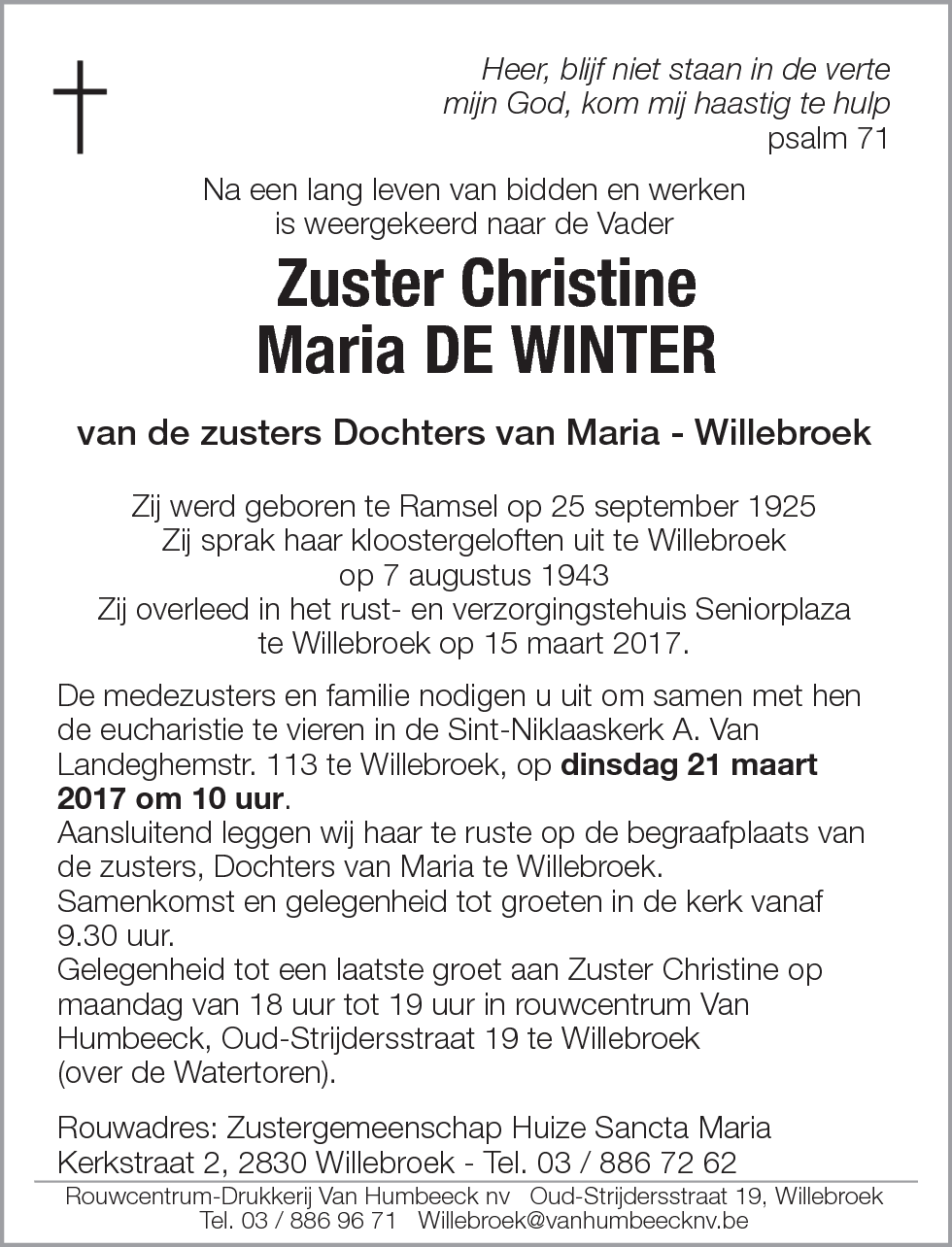 Maria De Winter