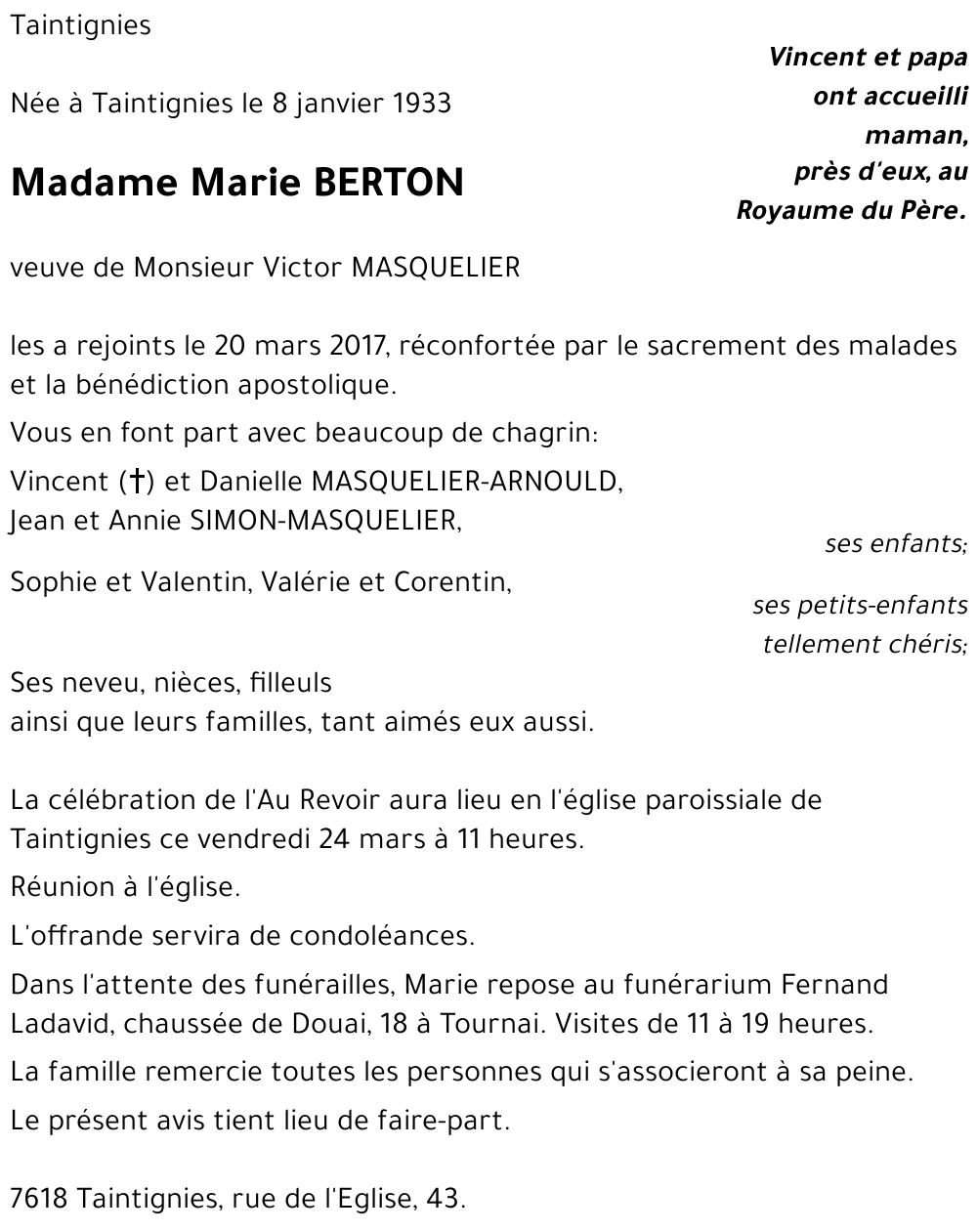 Marie BERTON