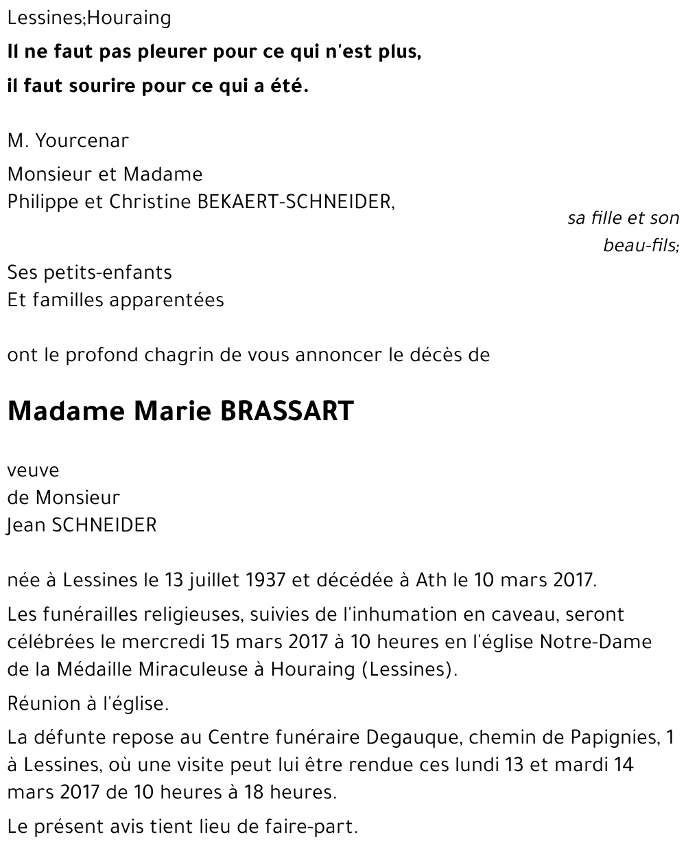 Marie BRASSART