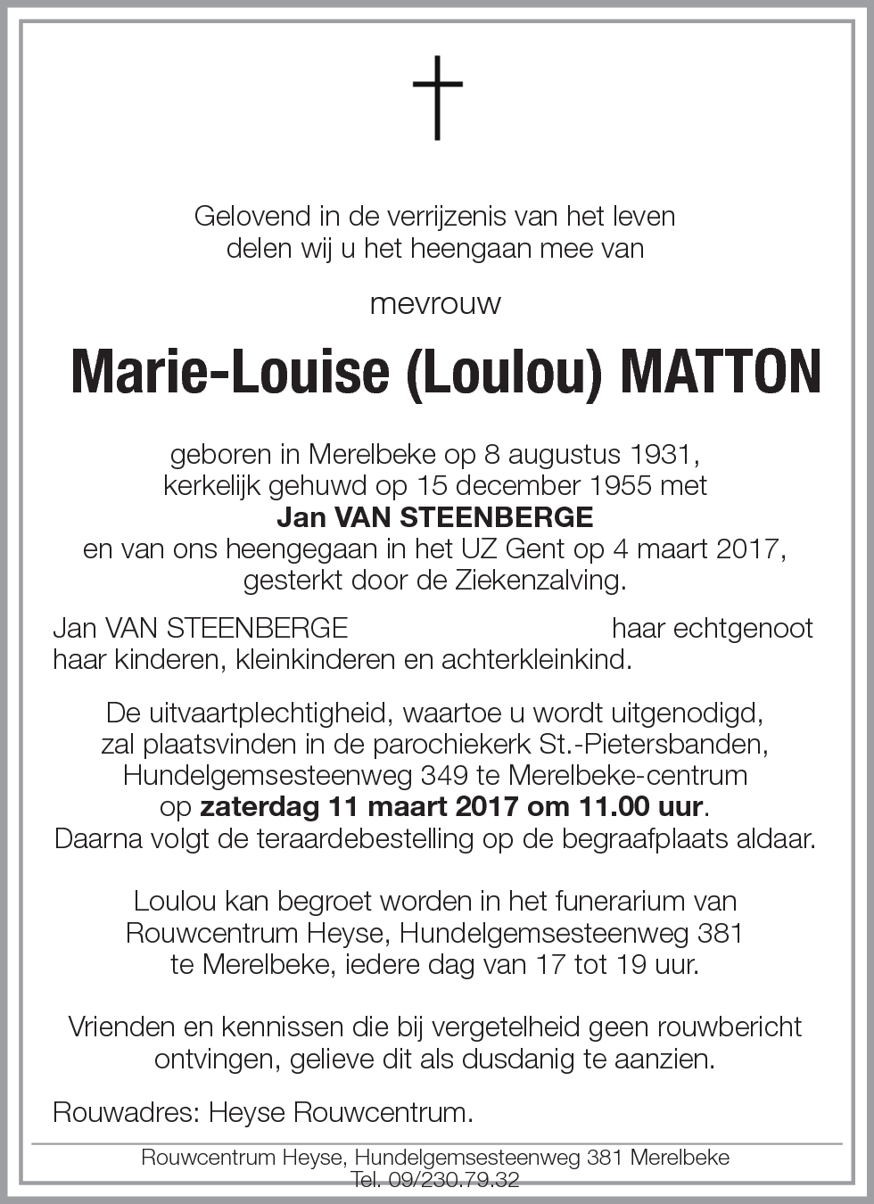 Marie-Louise (Loulou) MATTON