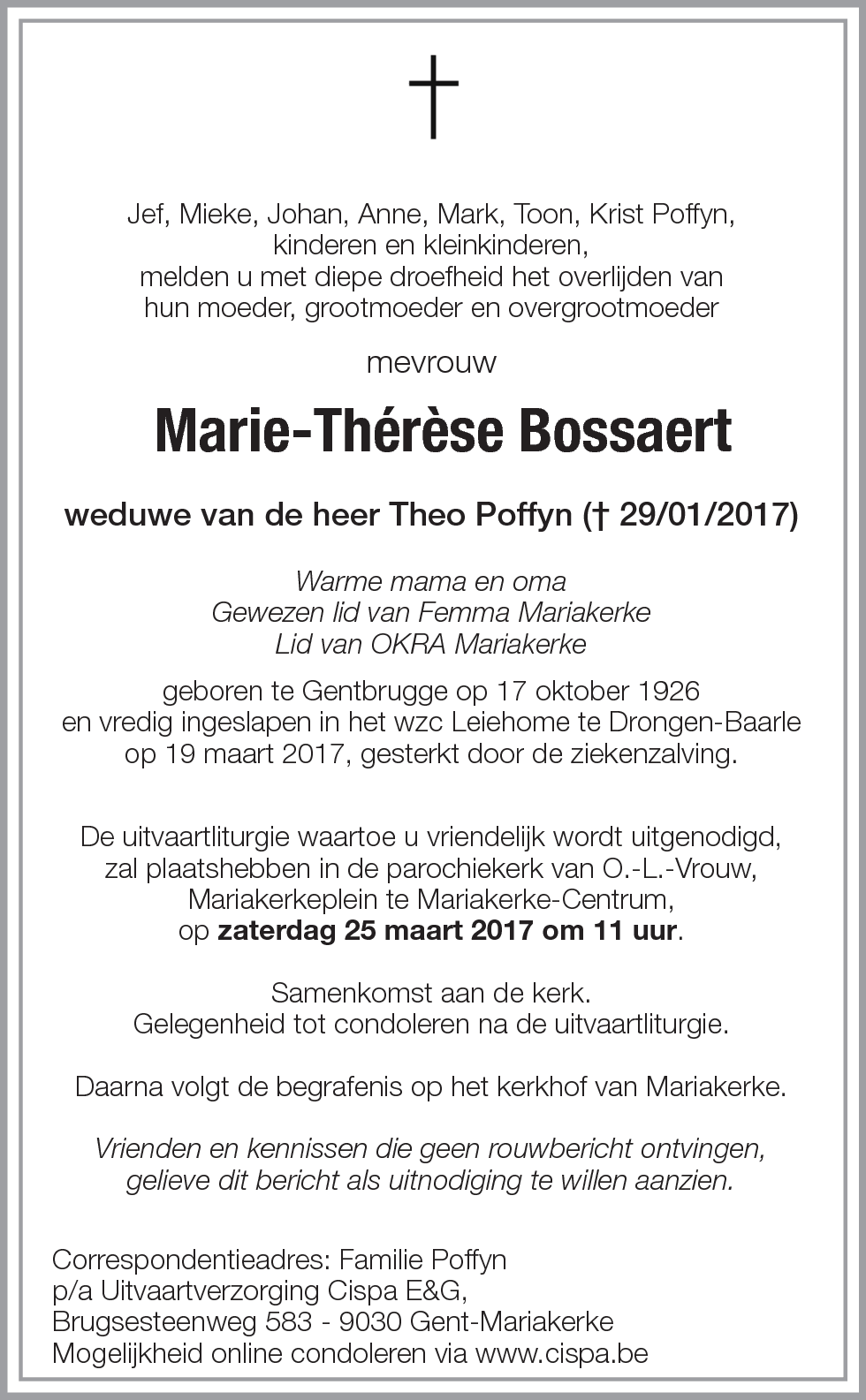 Marie-Thérèse Bossaert