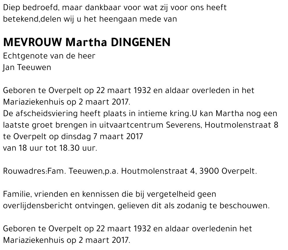 Martha Dingenen