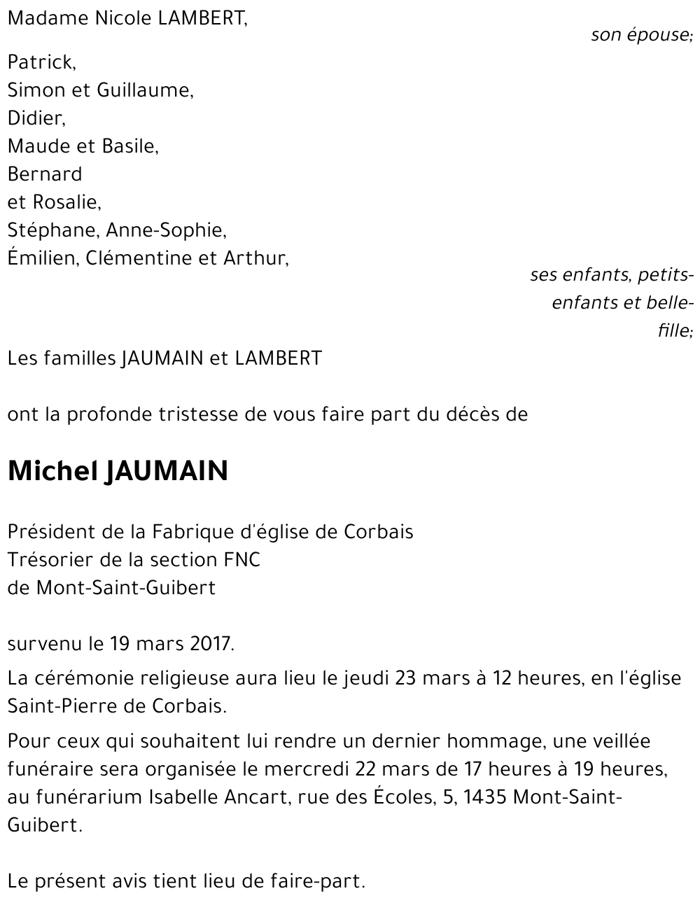 Michel JAUMAIN