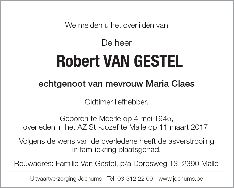 Robert Van Gestel