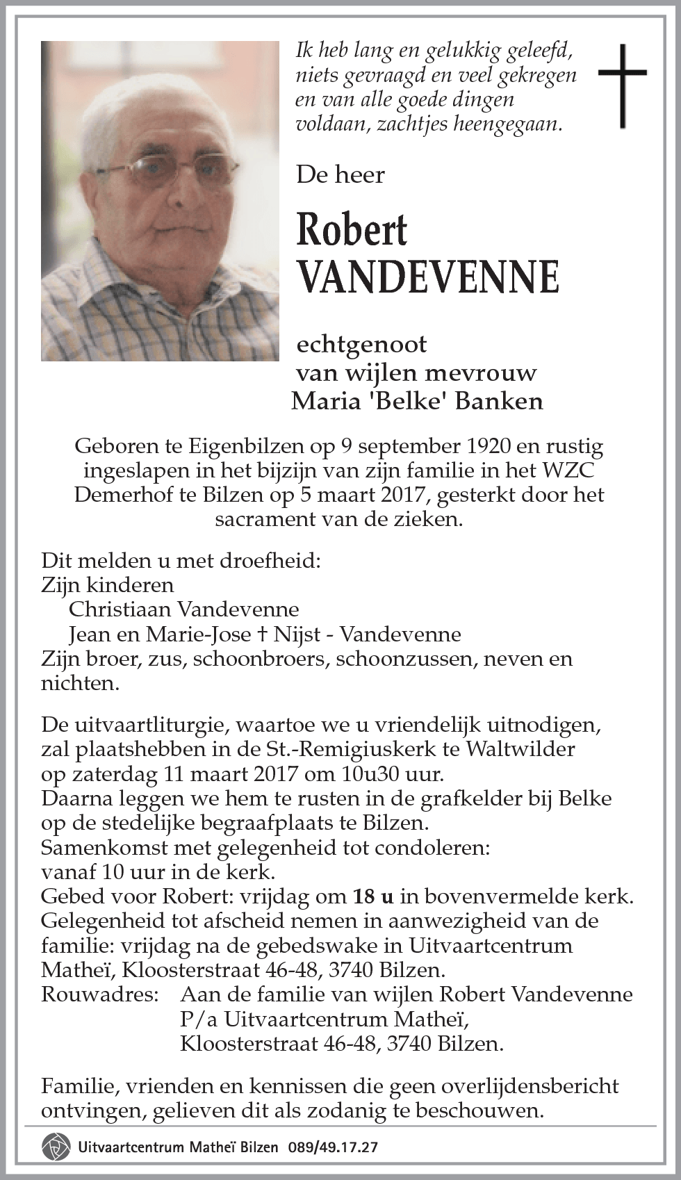 Robert VANDEVENNE