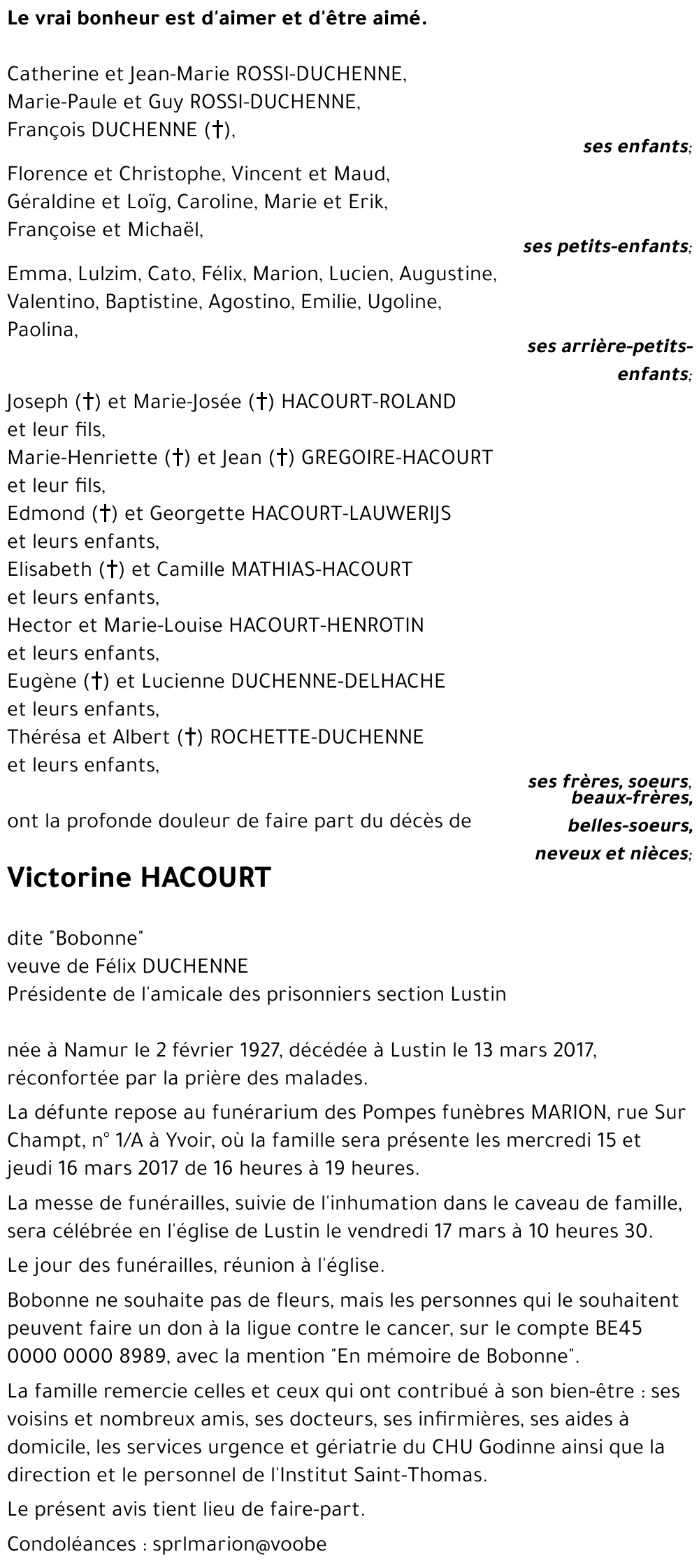 Victorine HACOURT