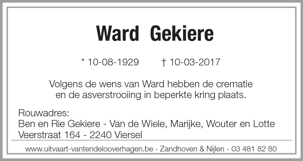 Ward Gekiere