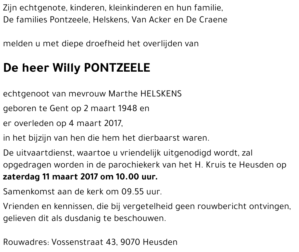 Willy Pontzeele