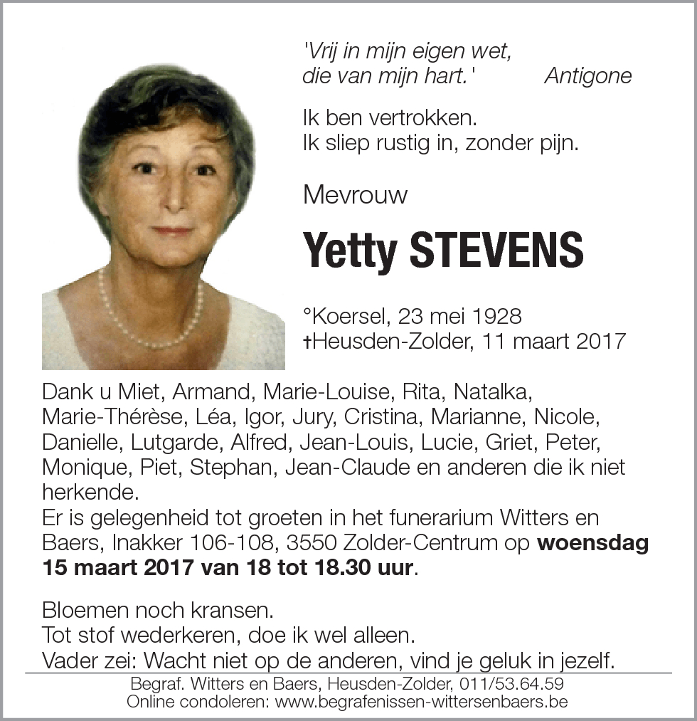 Yetty Stevens