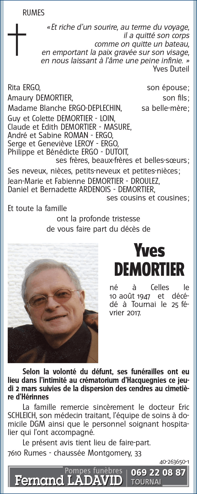Yves DEMORTIER