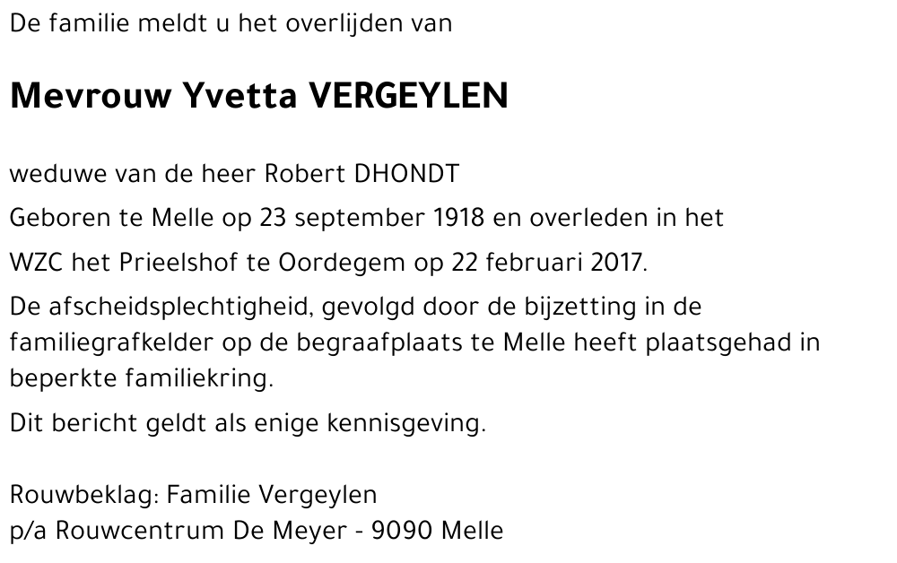 Yvetta VERGEYLEN