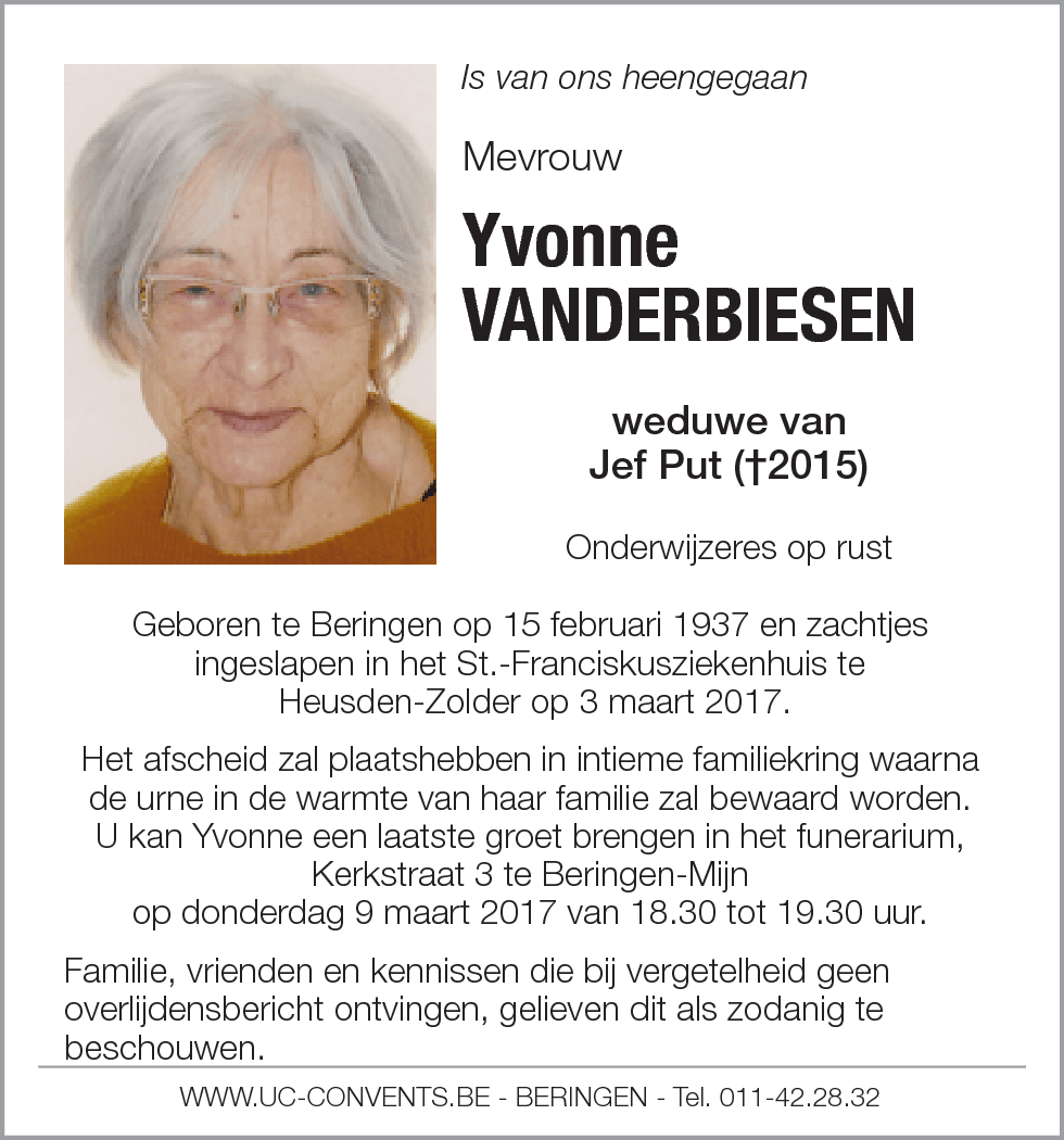 Yvonne Vanderbiesen