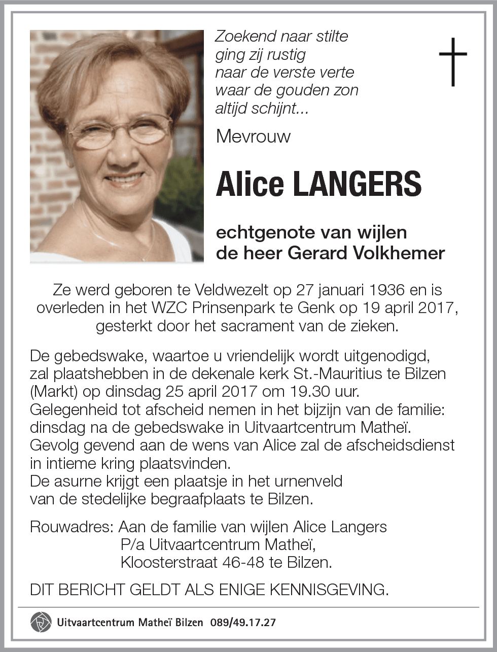 Alice LANGERS