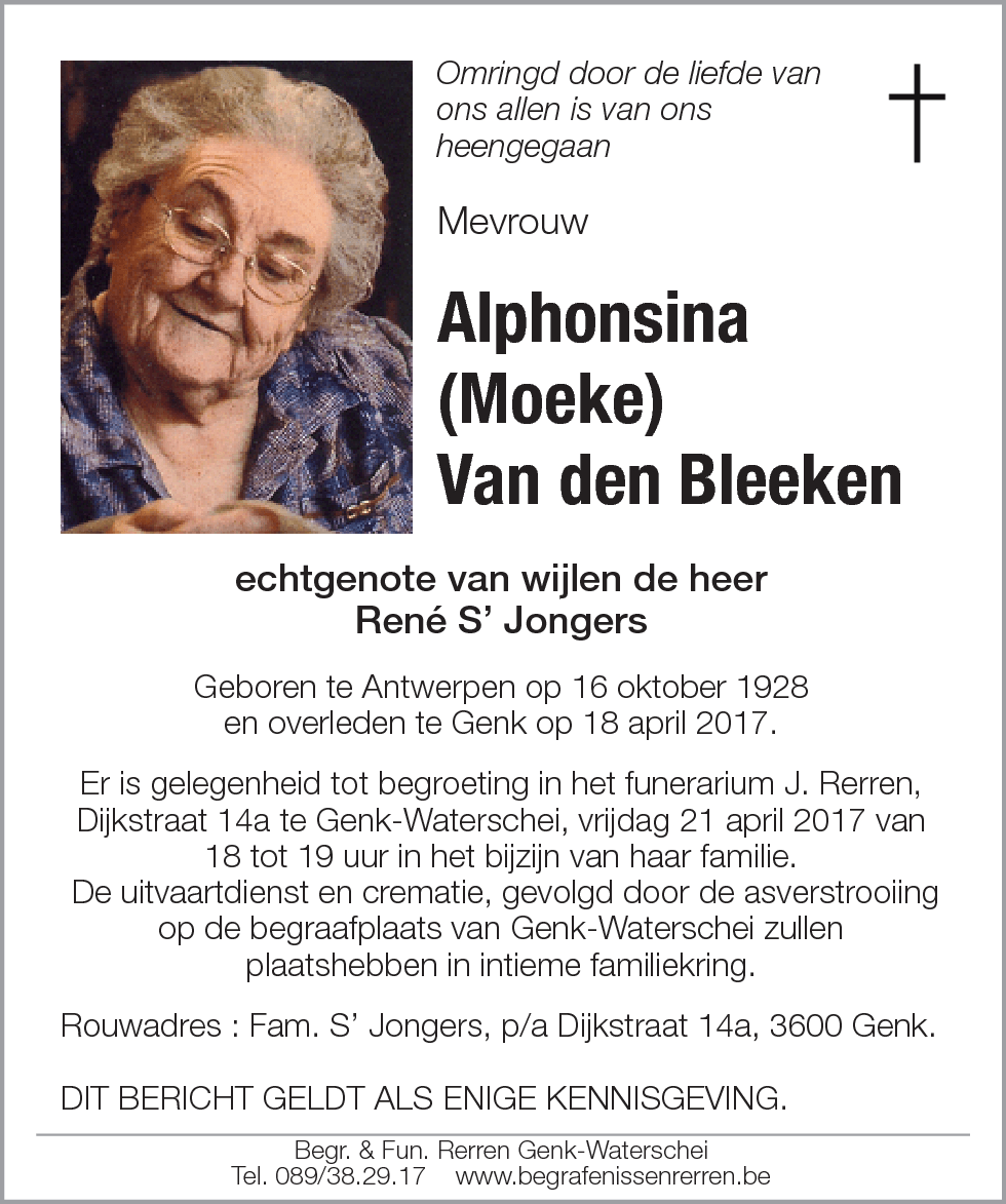 Alphonsina Van den Bleeken