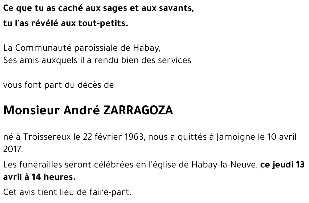 André ZARRAGOZA