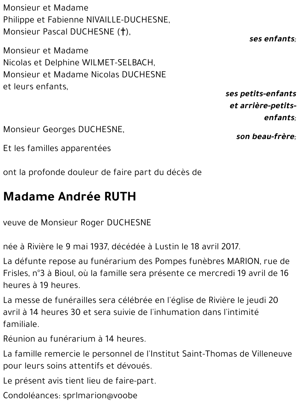 Andrée RUTH