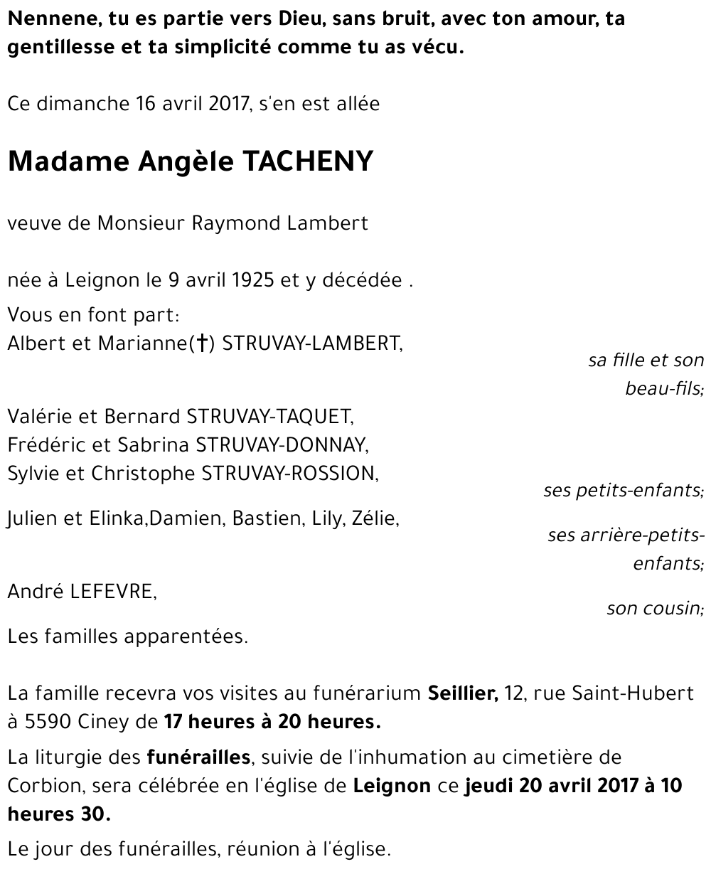 Angèle TACHENY