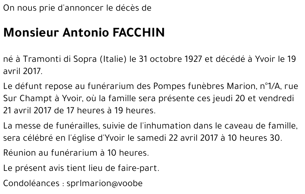 Antonio FACCHIN