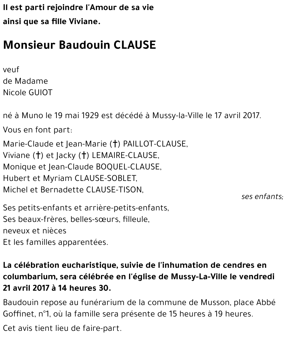 Baudouin CLAUSE 