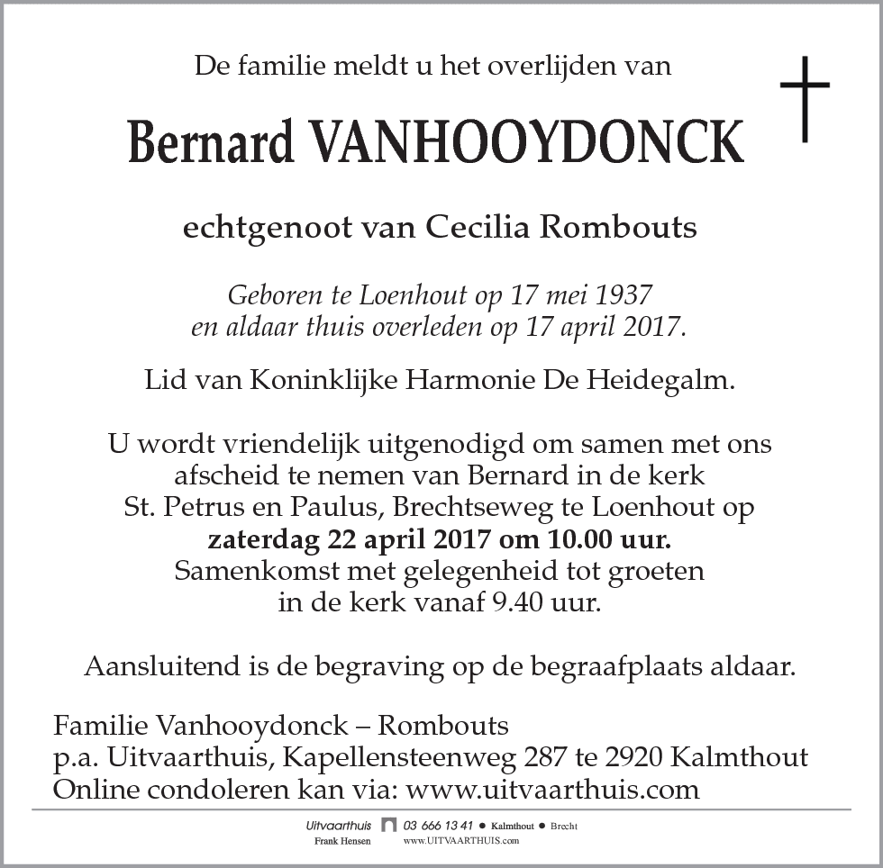 Bernard Vanhooydonck