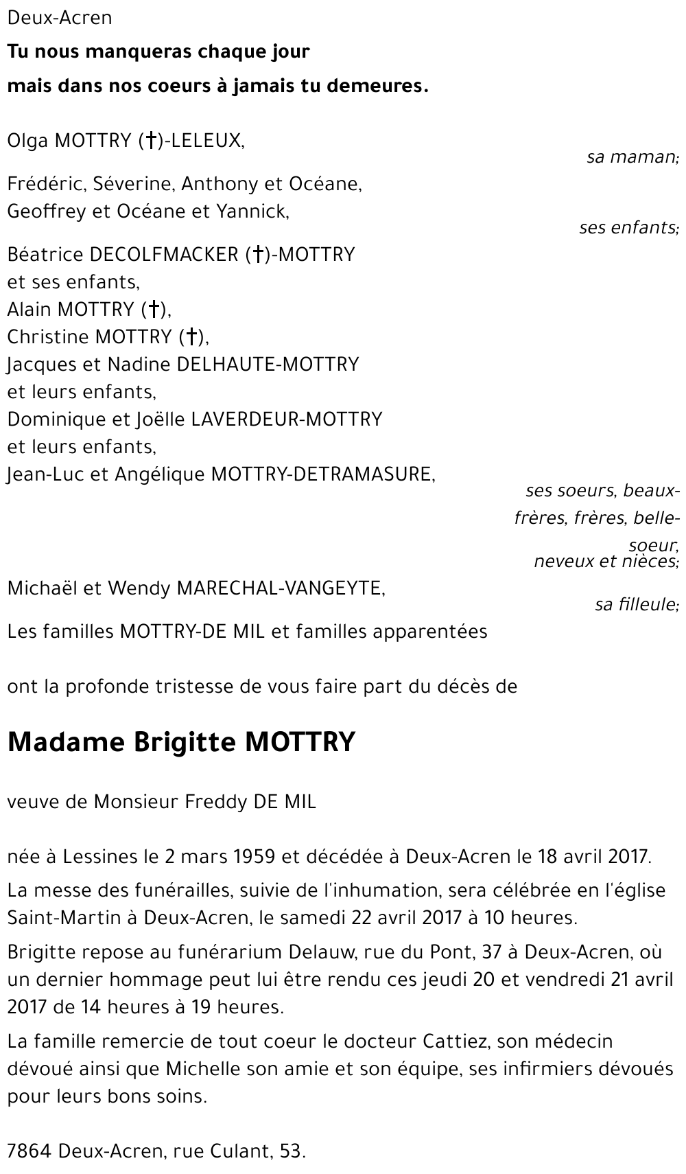 Brigitte MOTTRY