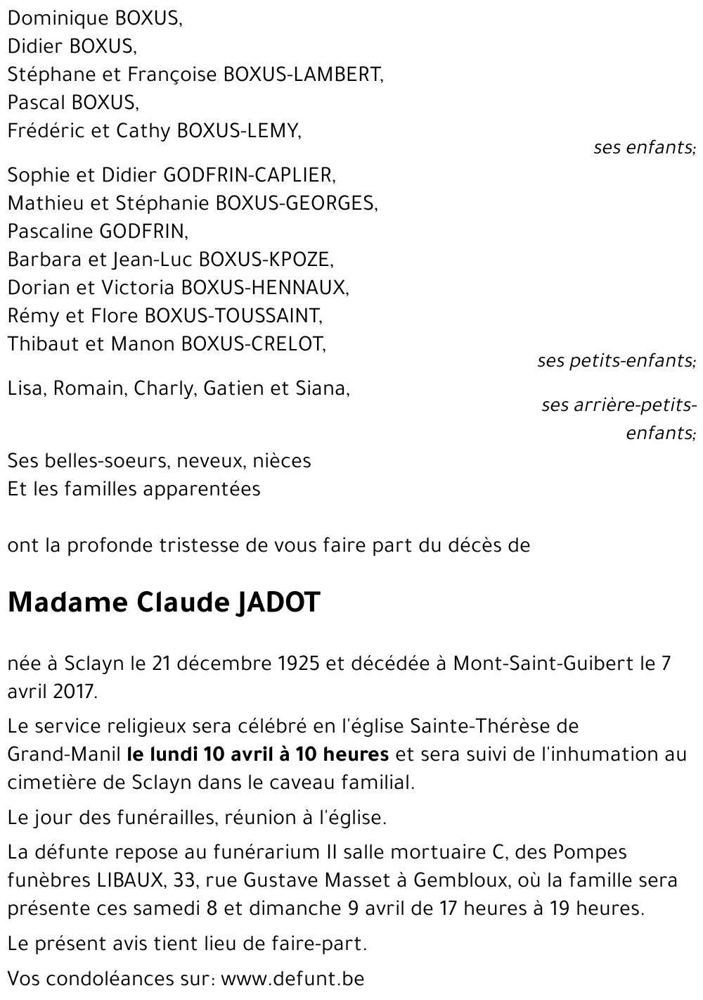Claude JADOT