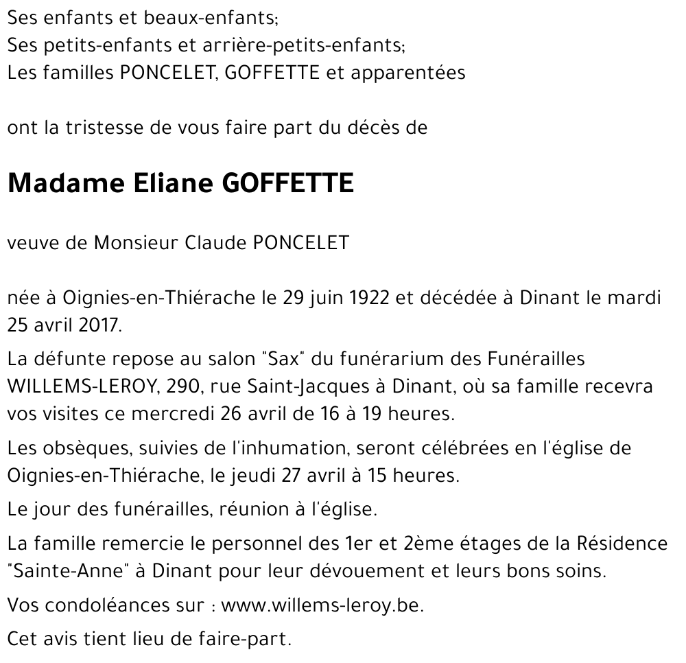 Eliane GOFFETTE