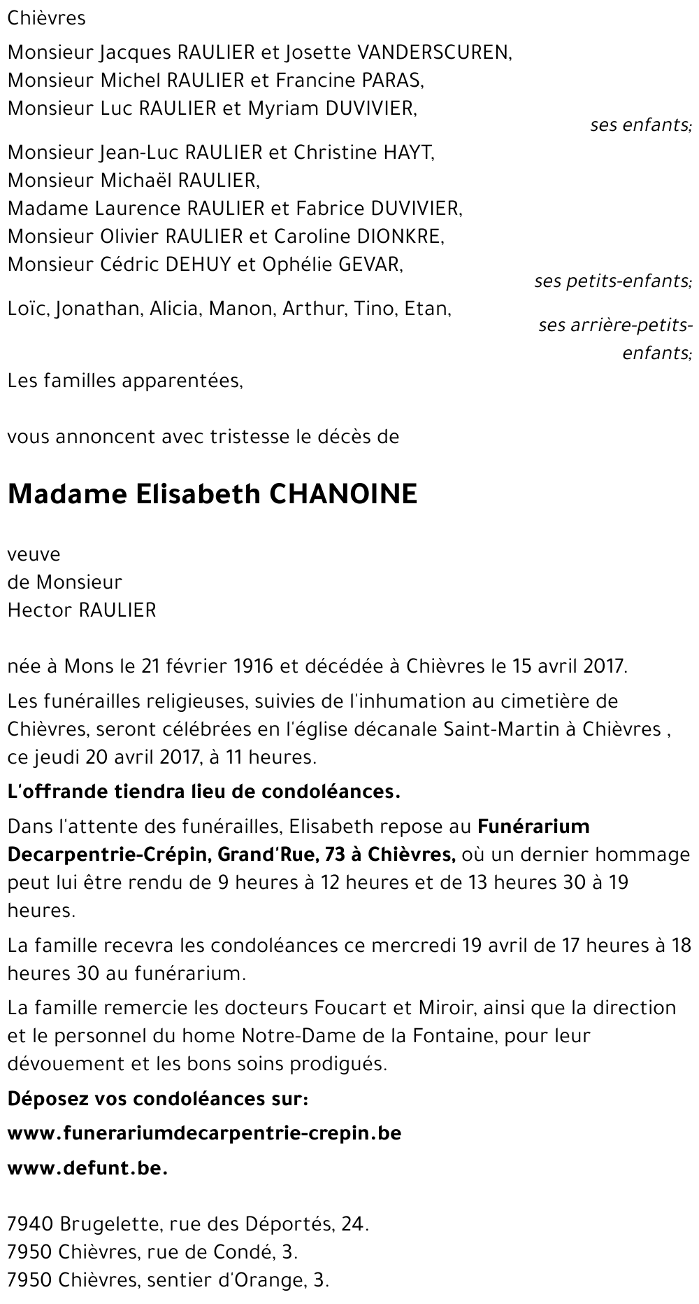 Elisabeth CHANOINE