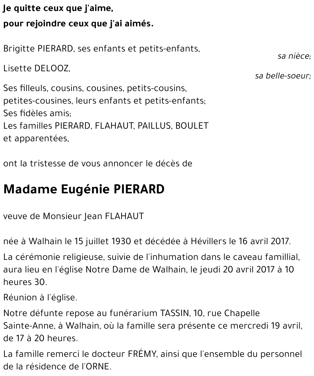 Eugénie PIERARD