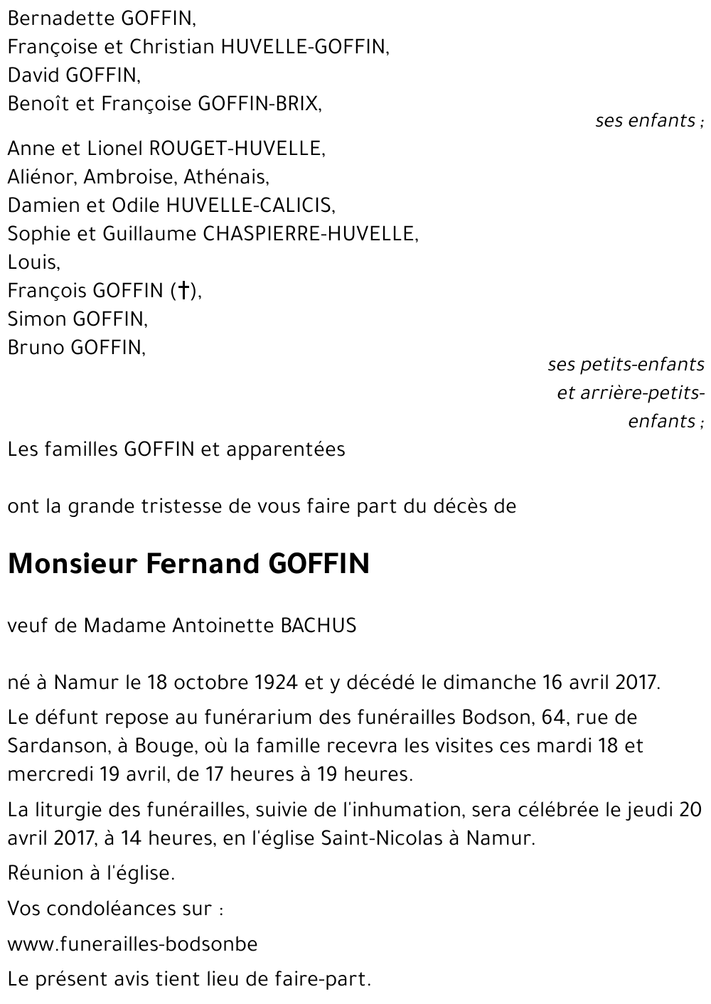Fernand GOFFIN