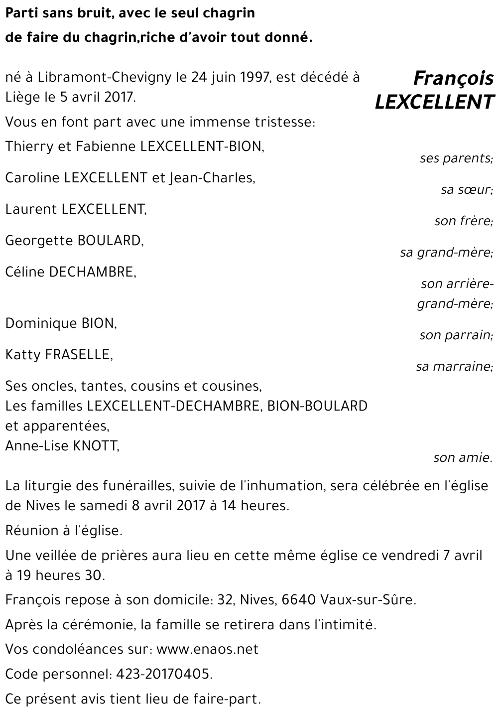 François LEXCELLENT