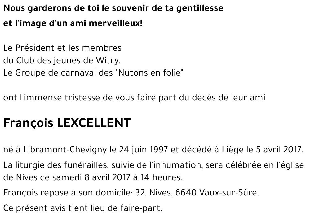 François LEXCELLENT