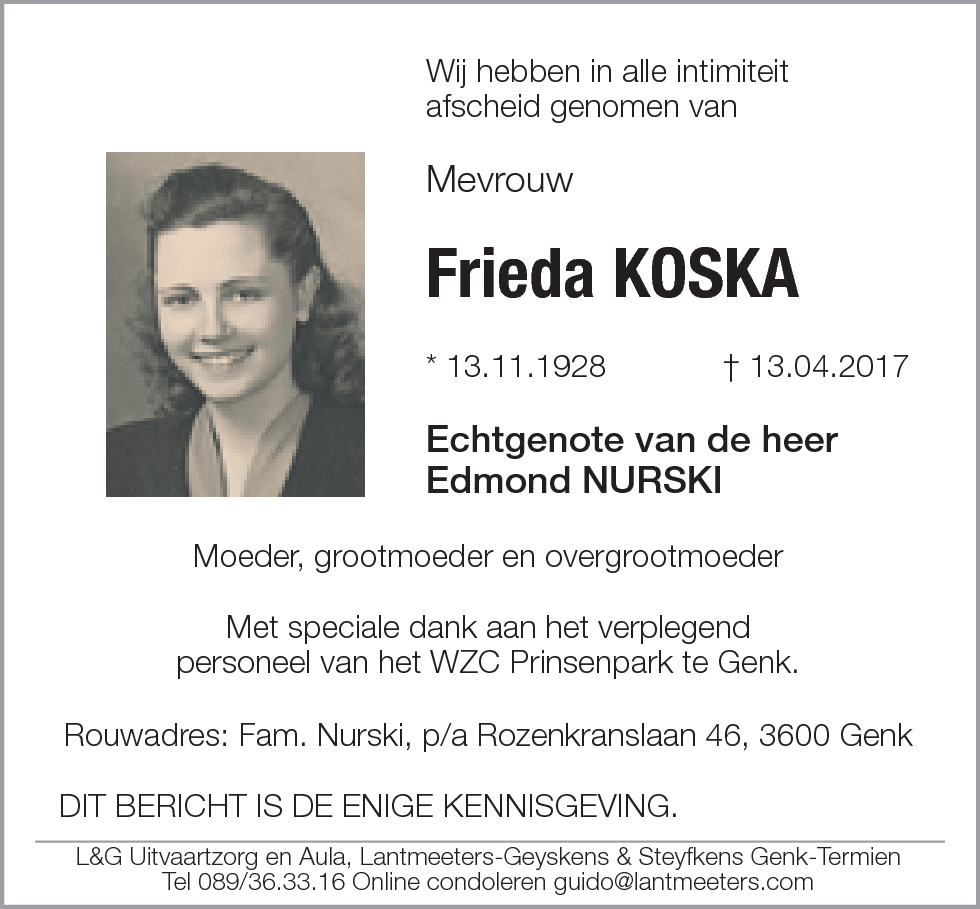 Frieda KOSKA