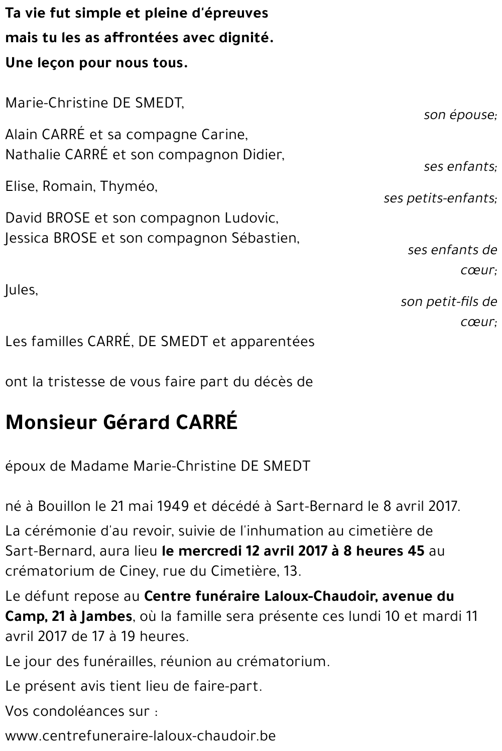 Gérard CARRÉ