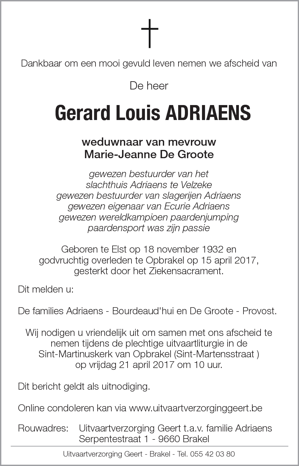 Gerard Louis Adriaens