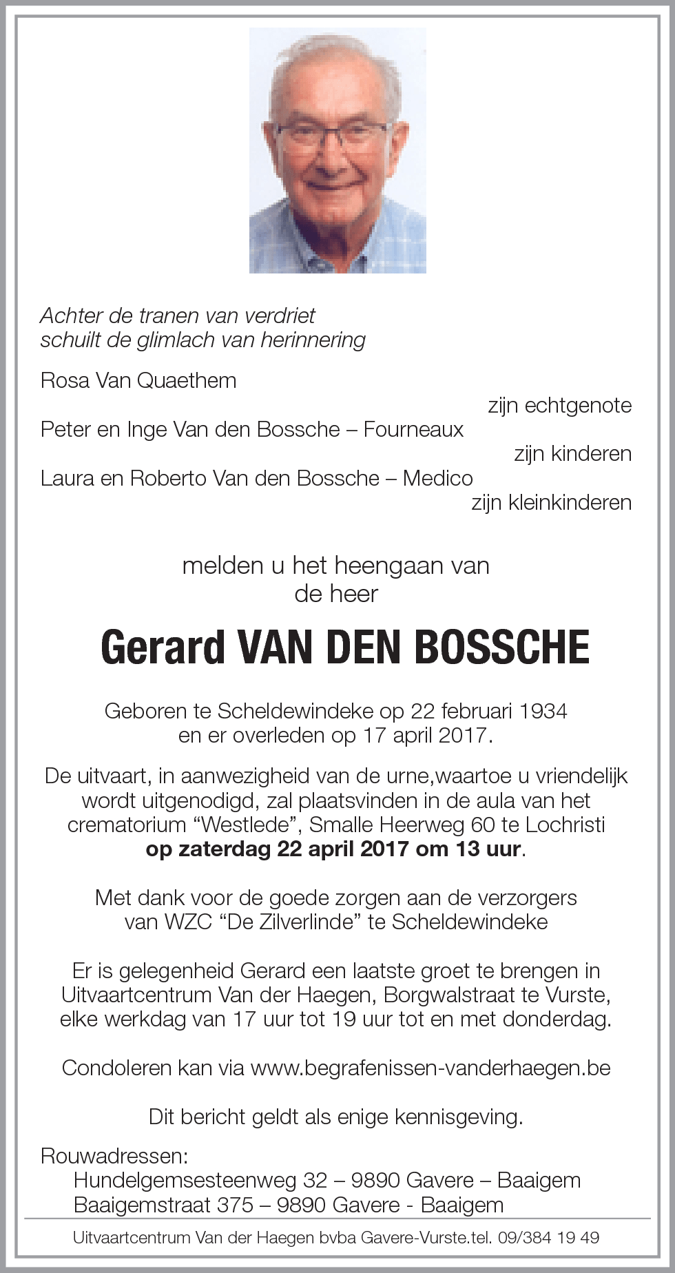 Gerard Van den Bossche