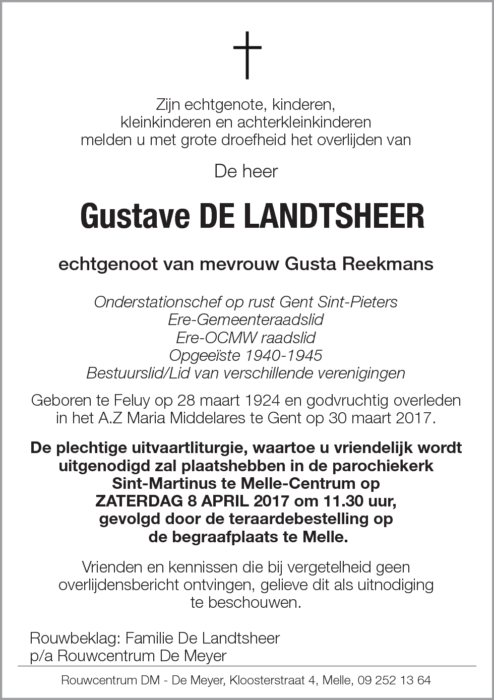 Gustave De Landtsheer