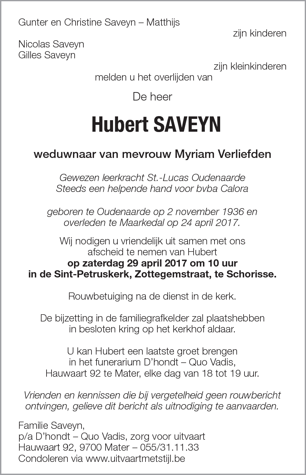 Hubert Saveyn