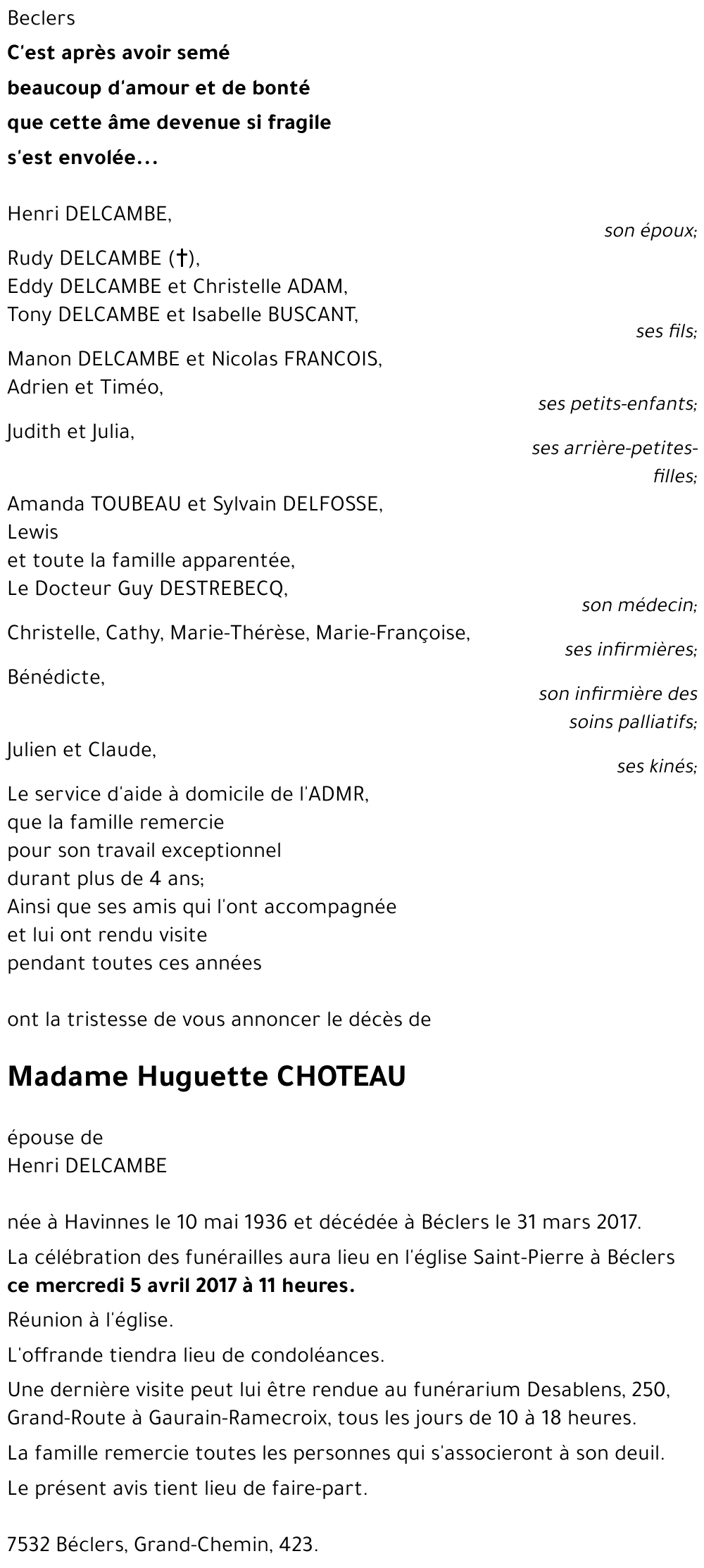 Huguette CHOTEAU