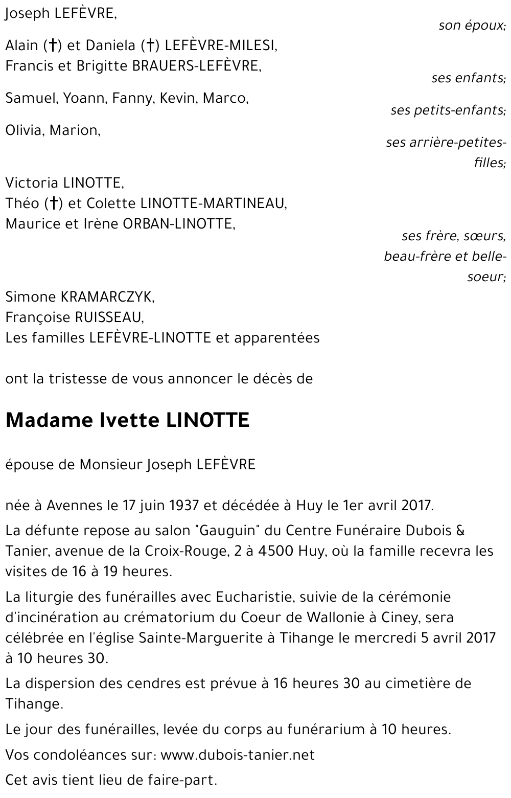 Ivette LINOTTE