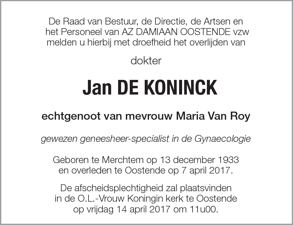 Jan De Koninck