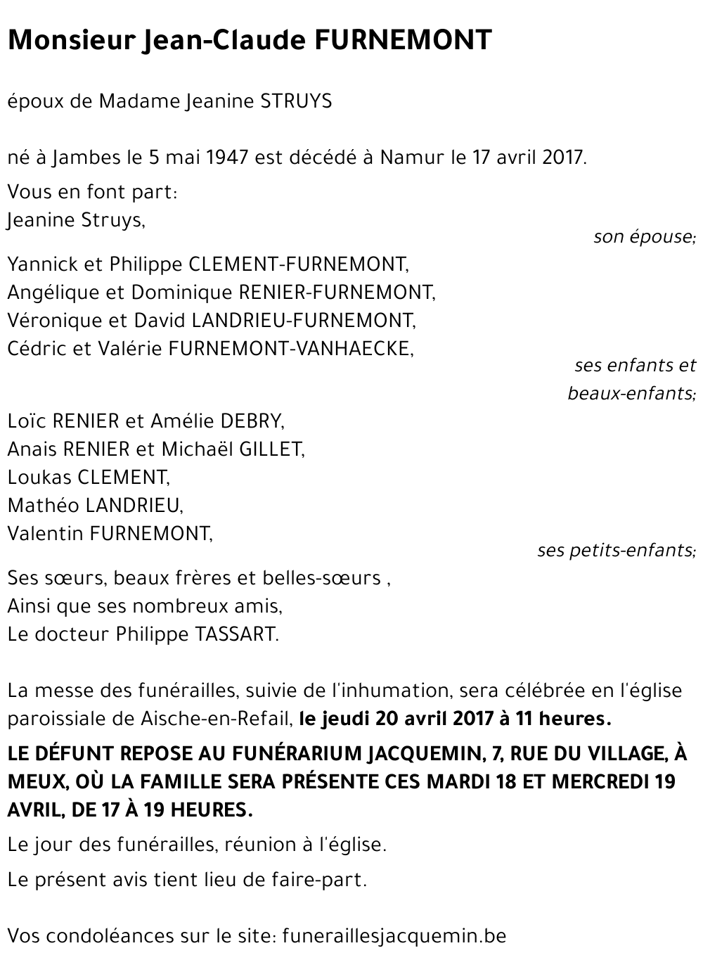 Jean-Claude FURNEMONT