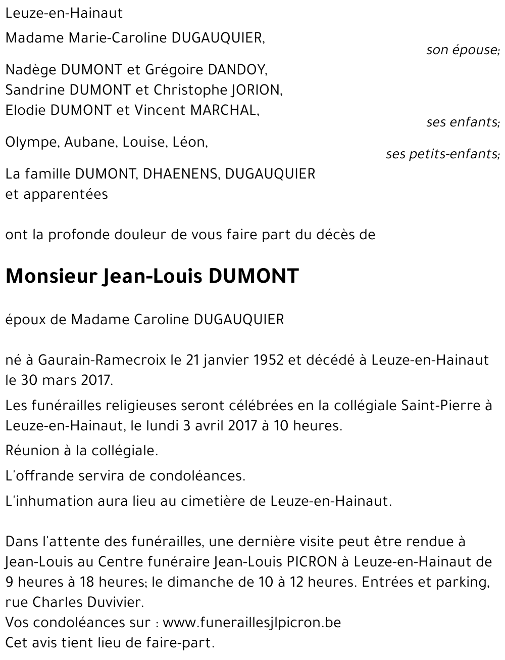 Jean-Louis DUMONT