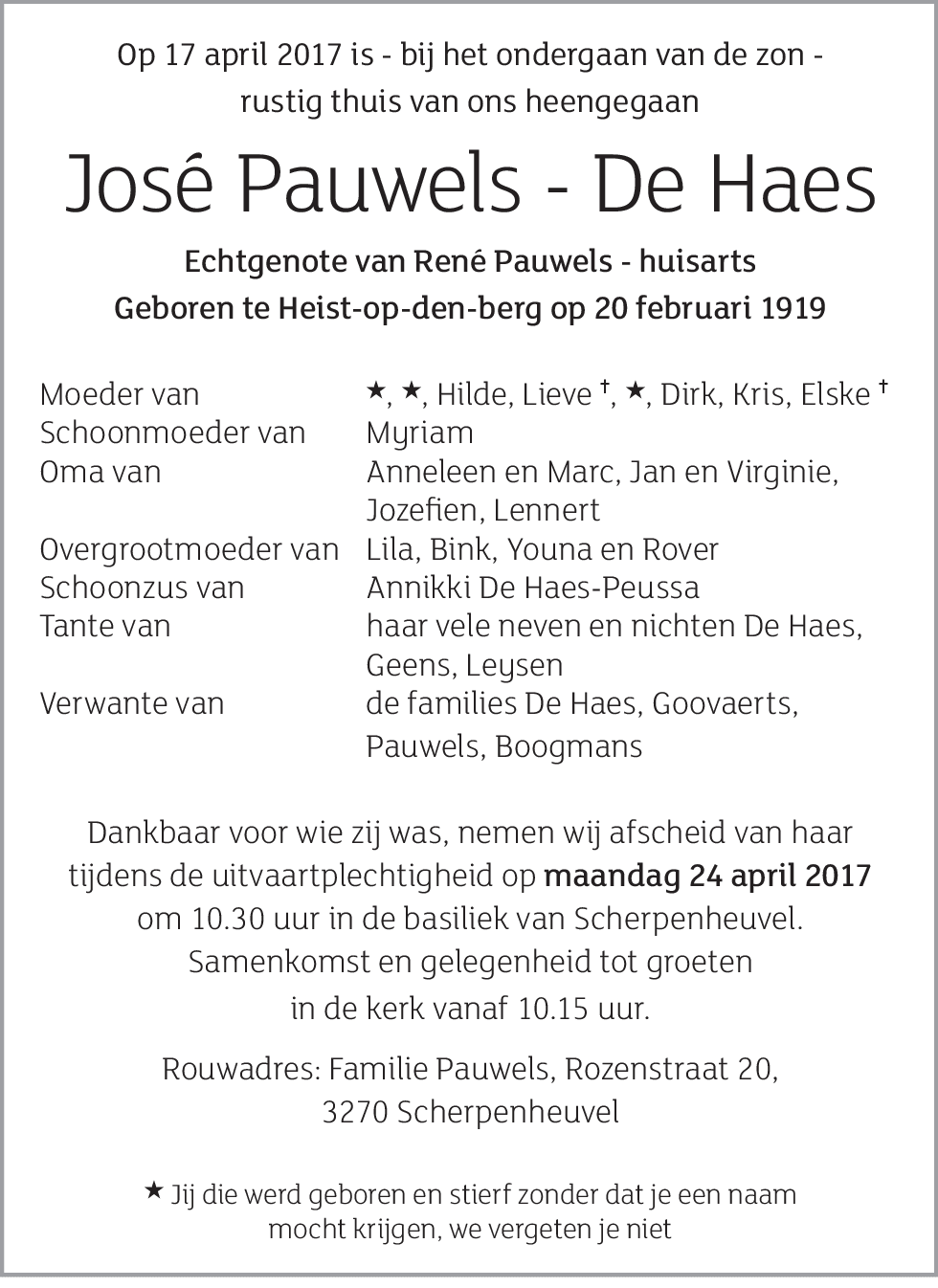 José Pauwels - De Haes
