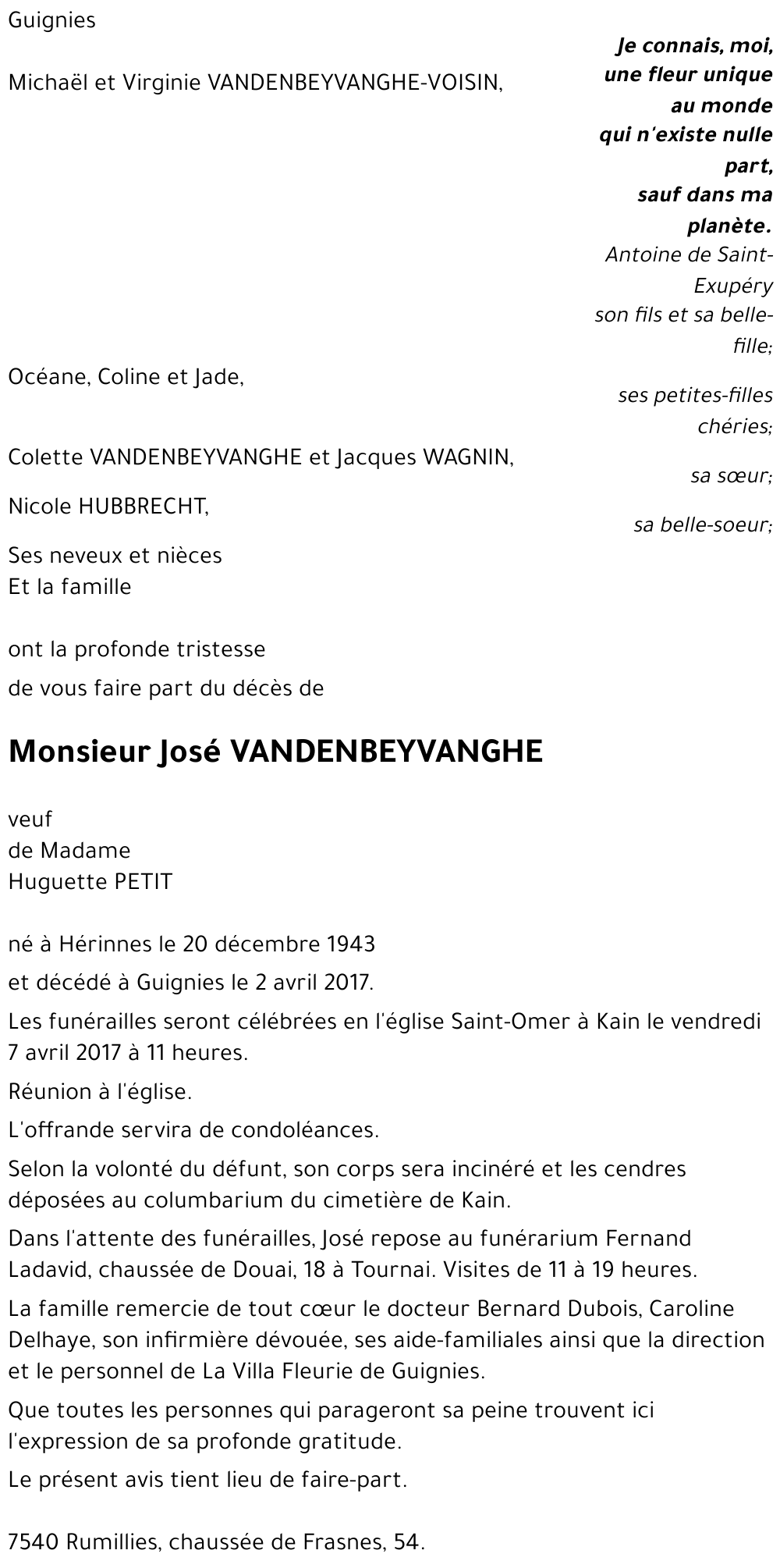 José VANDENBEYVANGHE