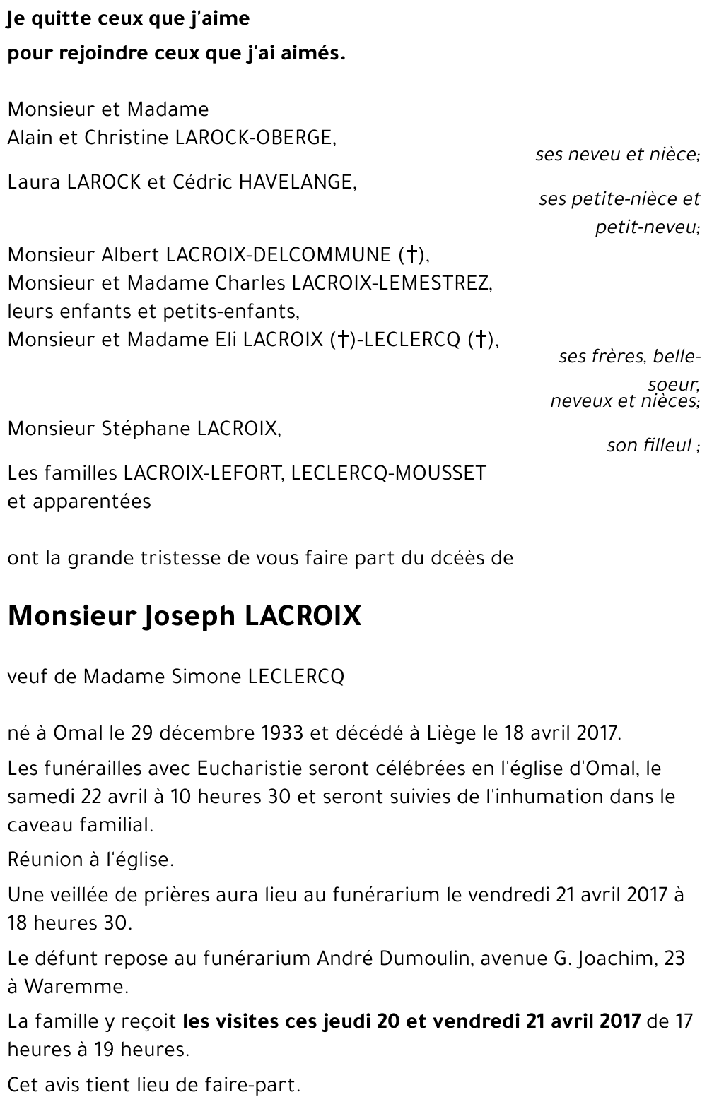 Joseph LACROIX
