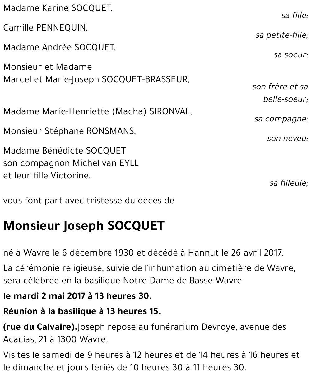 Joseph SOCQUET